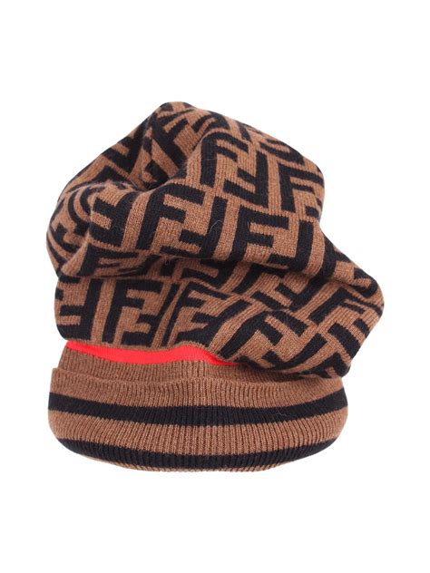 brown fendi hat|More.